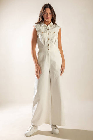 THE ART OF HAPPINESS WOVEN JUMPSUIT - By Baano