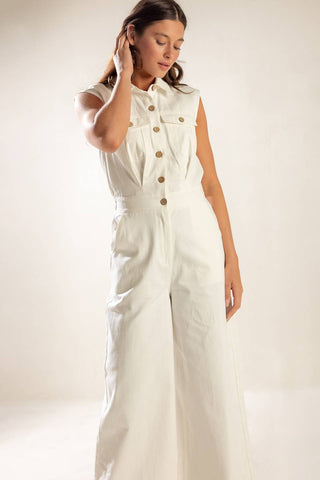THE ART OF HAPPINESS WOVEN JUMPSUIT - By Baano