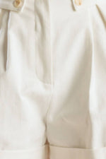 LOVE LETTERS WHITE WOVEN SHORT - By Baano