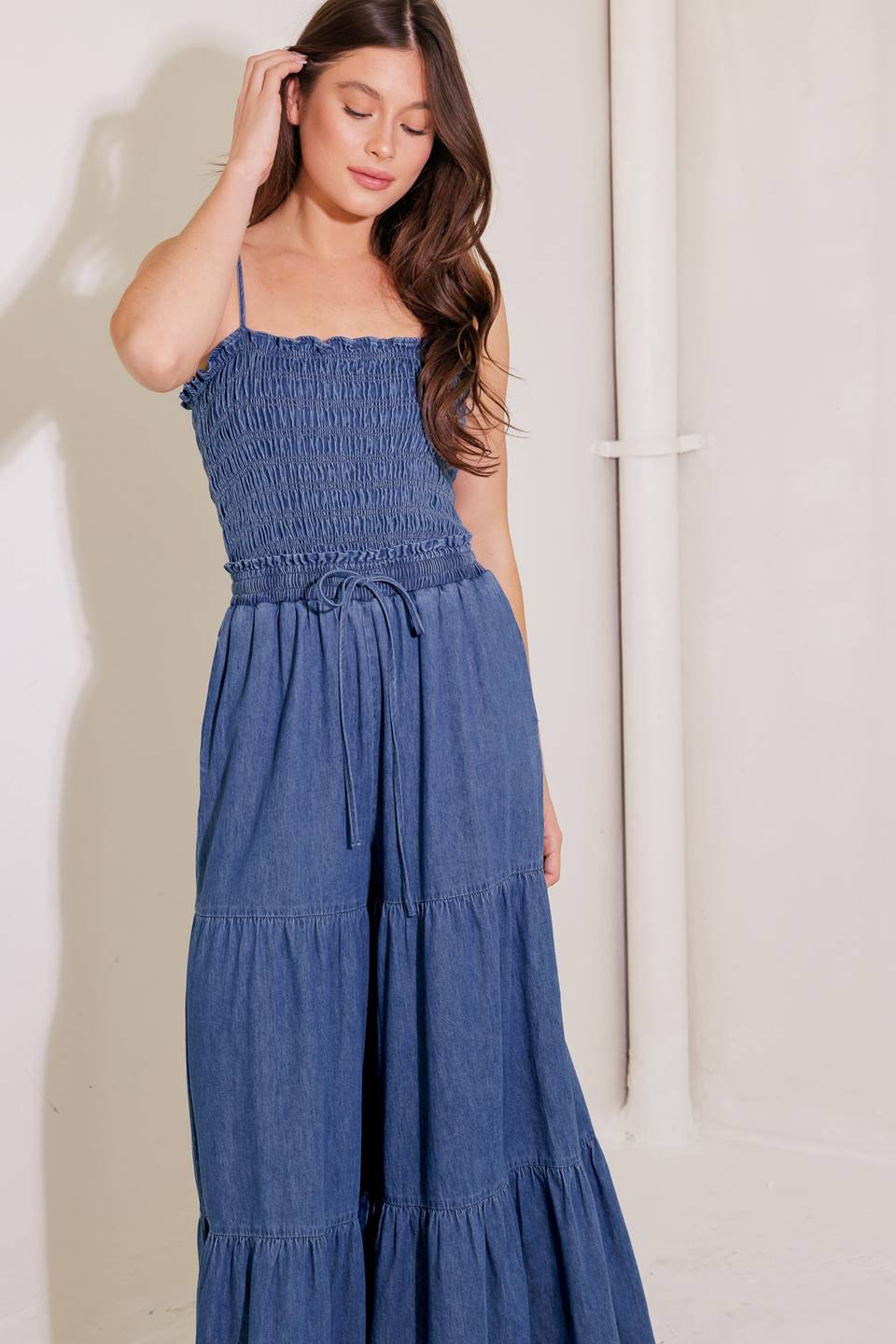 FEELING FREE INDIGO DENIM JUMPSUIT - By Baano