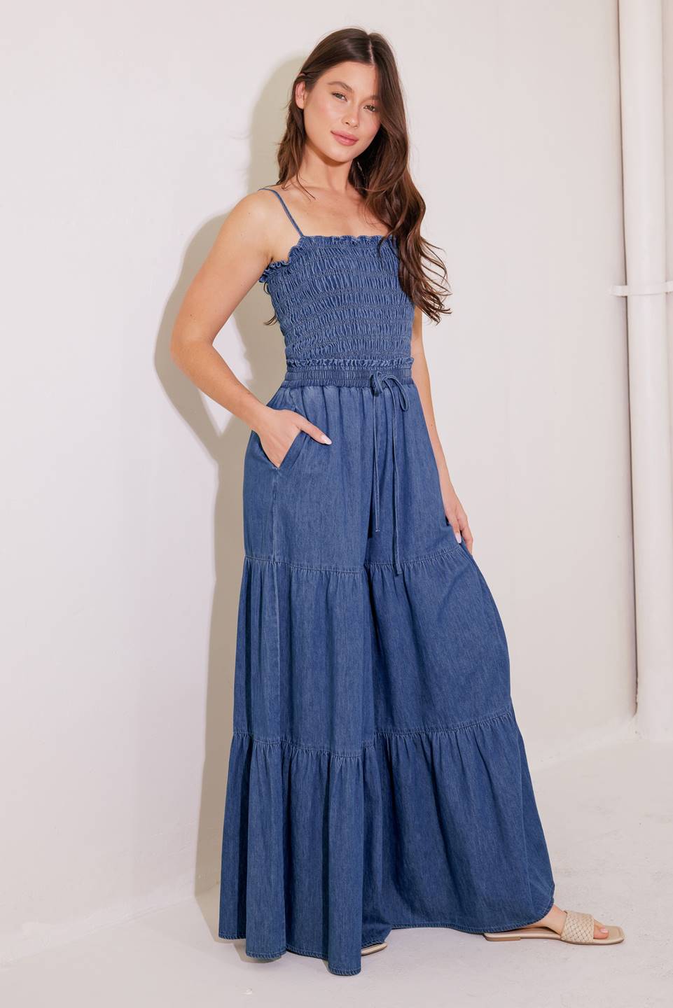 FEELING FREE INDIGO DENIM JUMPSUIT - By Baano