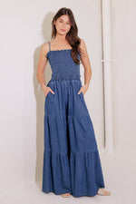 FEELING FREE INDIGO DENIM JUMPSUIT - By Baano