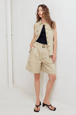 MODERN VOYAGER WOVEN BERMUDA SHORT - By Baano