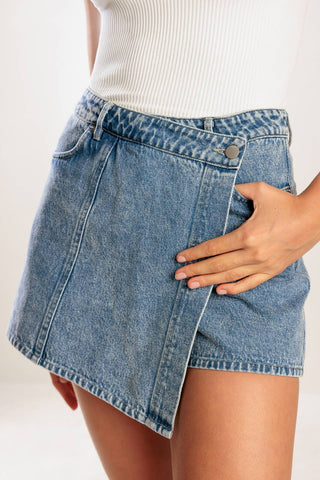 BY CHANCE DENIM SKORT - By Baano