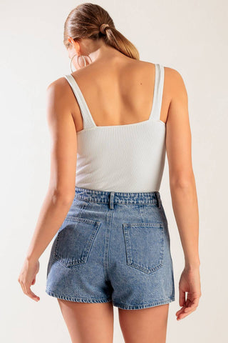 BY CHANCE DENIM SKORT - By Baano