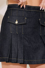 A FRESH PICK INDIGO DENIM SKORT - By Baano