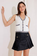 A FRESH PICK INDIGO DENIM SKORT - By Baano