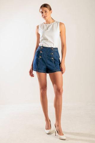 DRIVE-IN MOVIE DENIM SHORT - By Baano