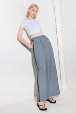 SMILE BRIGHT IN GREY WOVEN PANTS - By Baano