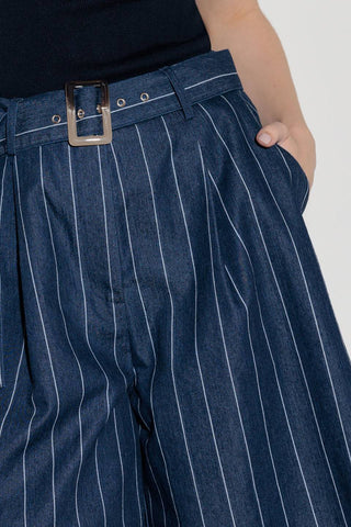 HOLD JOY IN INDIGO WOVEN SHORT - By Baano