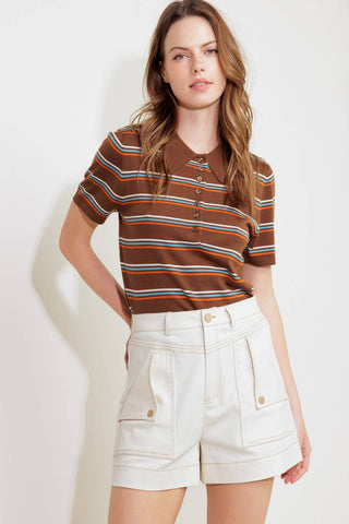 SIMPLY MINE CREAM WOVEN SHORT - By Baano