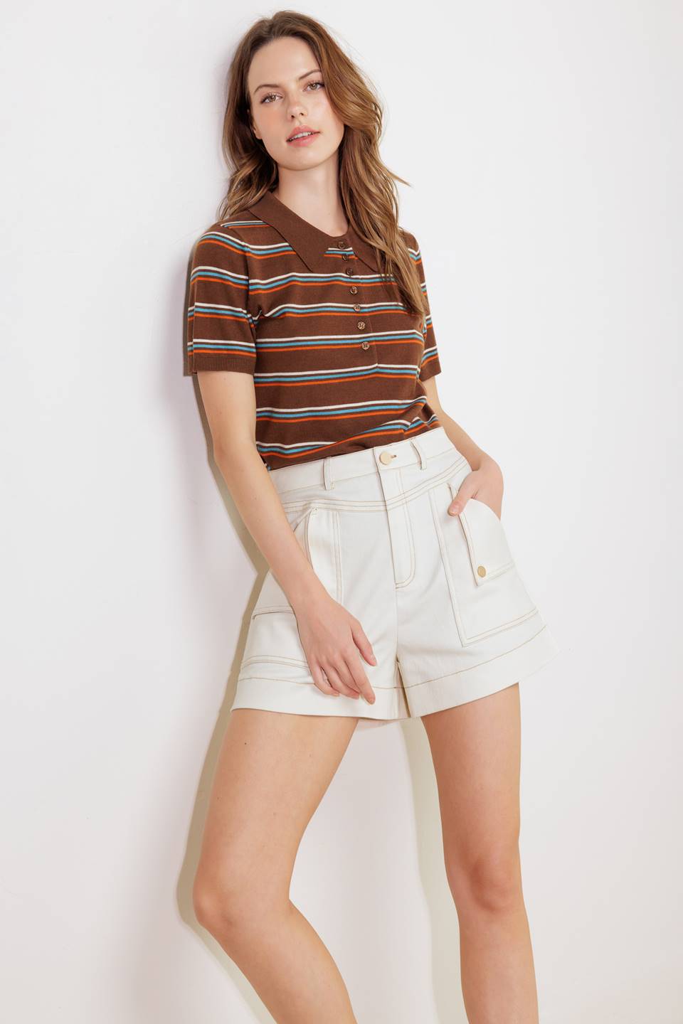 SIMPLY MINE CREAM WOVEN SHORT - By Baano