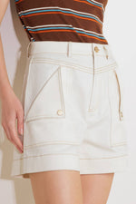 SIMPLY MINE CREAM WOVEN SHORT - By Baano