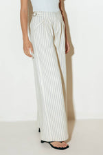 COFFEE RUN STRIPED WOVEN PANTS - By Baano