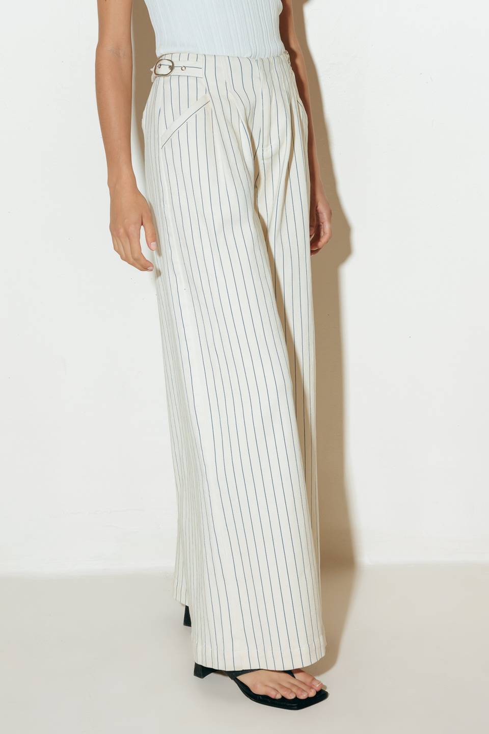 COFFEE RUN STRIPED WOVEN PANTS - By Baano