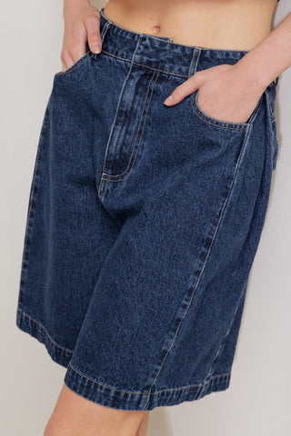 COFFEE PETAL DENIM SHORT - By Baano