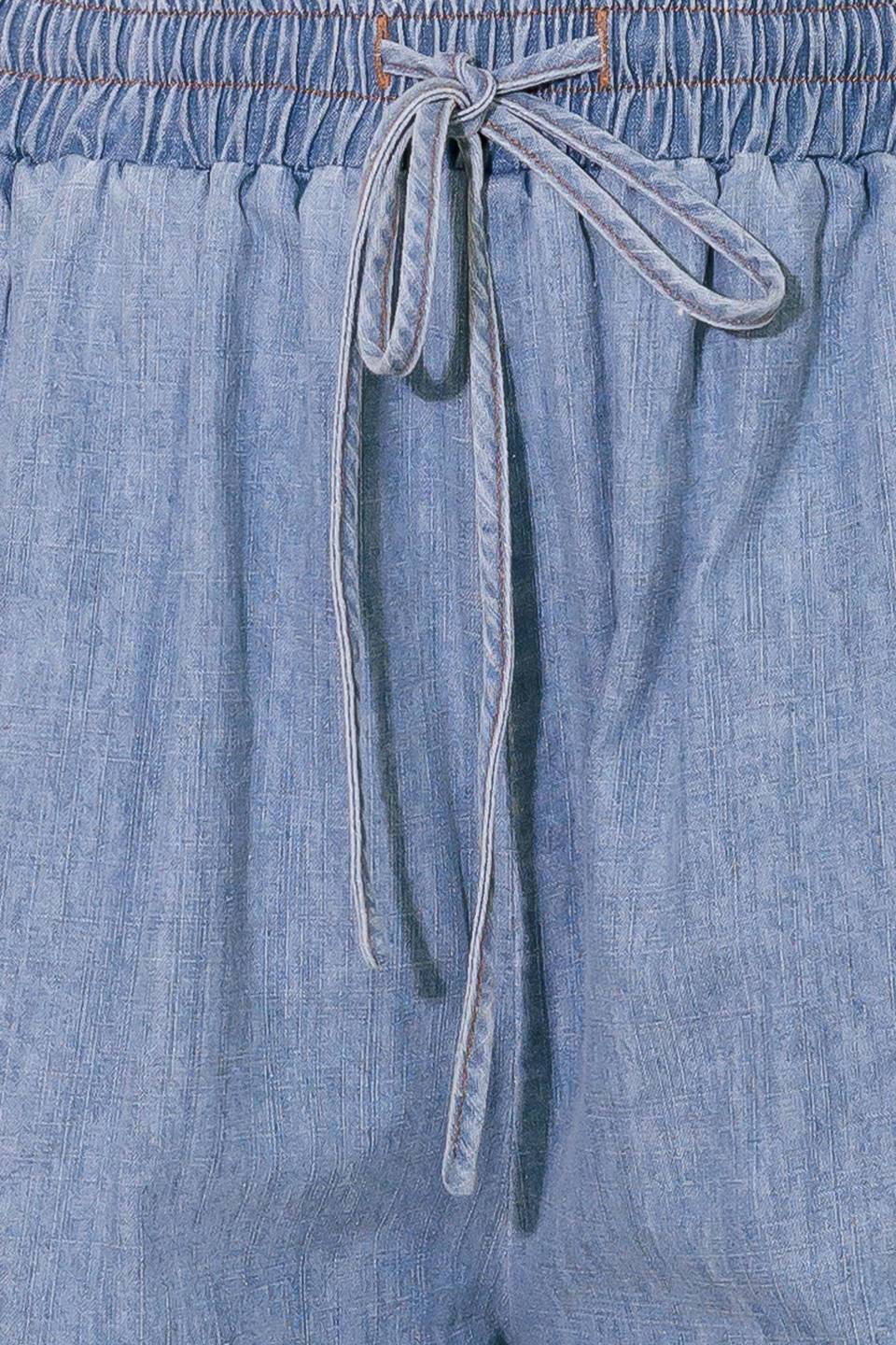 RIVERSIDE SIPS LIGHT INDIGO CHAMBRAY PANTS - By Baano