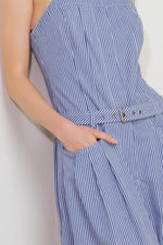 FRESH PETAL BLUE WOVEN JUMPSUIT - By Baano