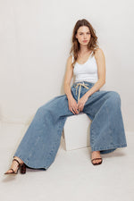 CALM & COLLECTED BLUE DENIM PANTS Flying Tomato