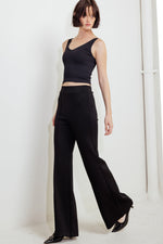 MODERN FLOW BLACK WOVEN PANTS - By Baano