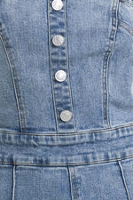 URBAN STRAPLESS DENIM JUMPSUIT - By Baano