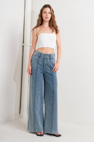 TAILORED FRAME FRENCH TERRY PANTS - By Baano