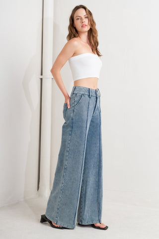TAILORED FRAME FRENCH TERRY PANTS - By Baano