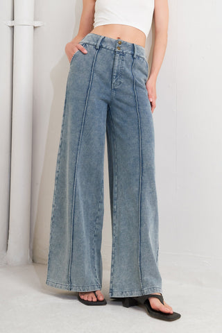 TAILORED FRAME FRENCH TERRY PANTS - By Baano