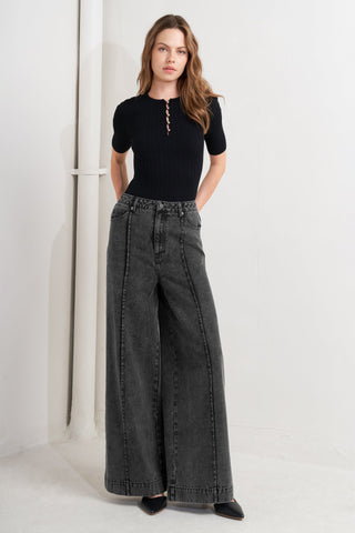 GRAPHITE MUSE DENIM PANTS - By Baano