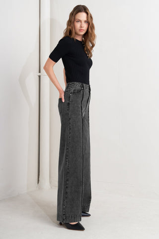 GRAPHITE MUSE DENIM PANTS - By Baano
