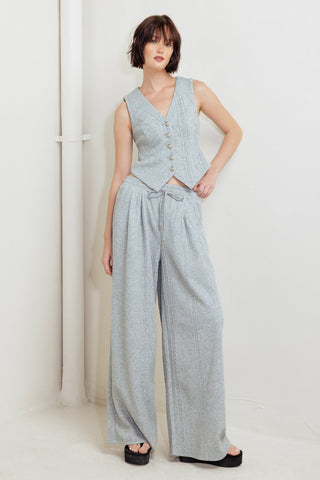 CITY RIVETS KNIT WOVEN PANTS - By Baano