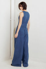 URBAN INDIGO FRENCH TERRY DENIM PANTS - By Baano