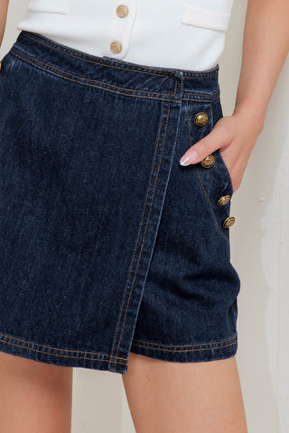 GLAM CODE DENIM SKORT - By Baano