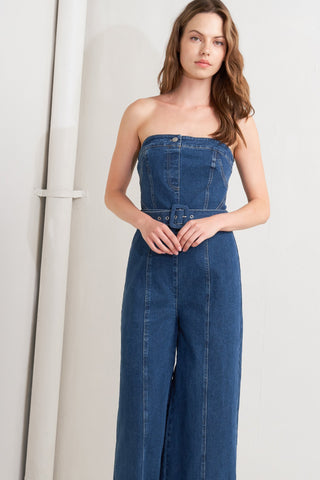 RETRO DIVE DENIM JUMPSUIT - By Baano