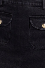 TAILORED FLOW BLACK WOVEN SKORT - By Baano