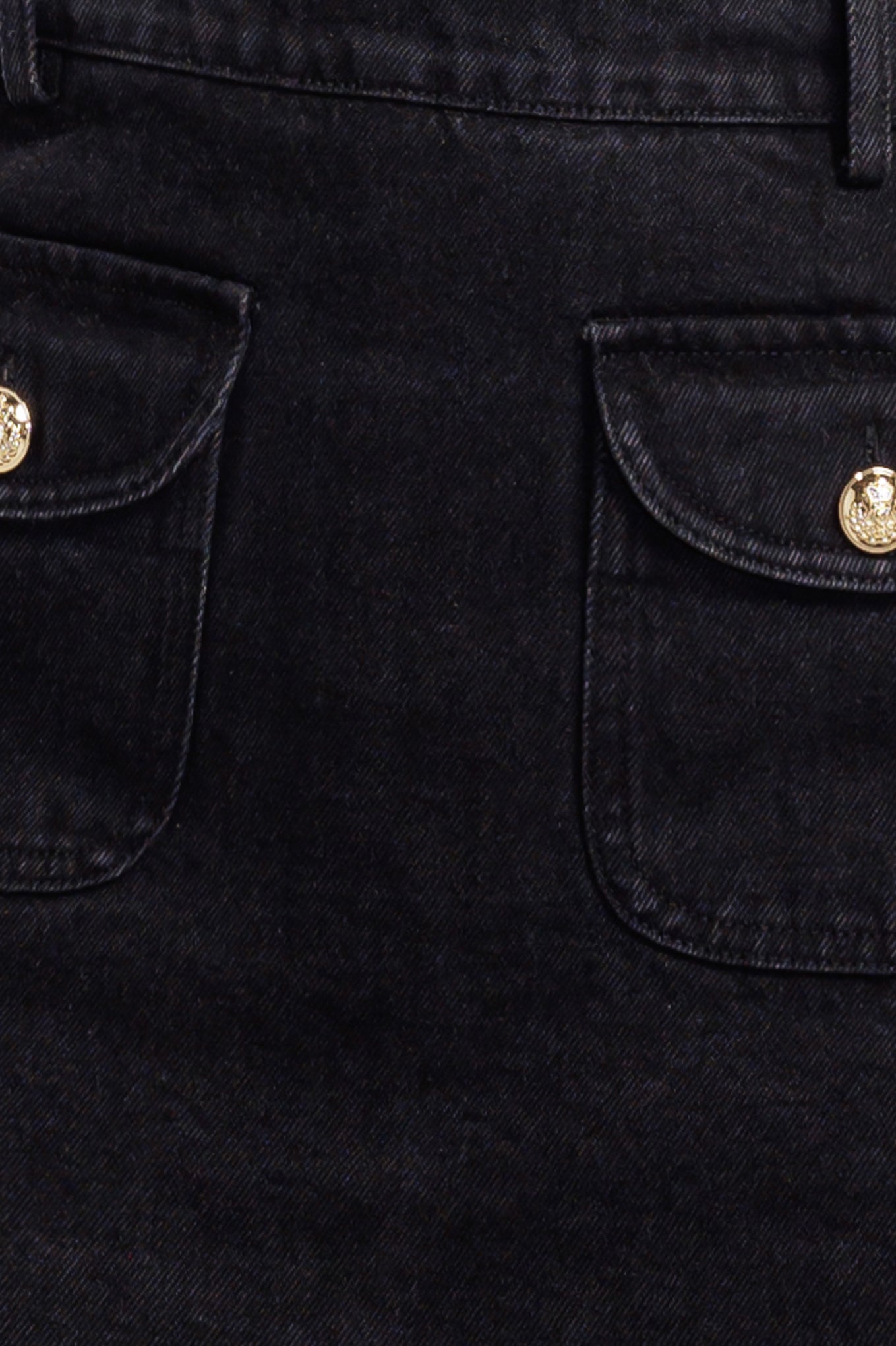 TAILORED FLOW BLACK WOVEN SKORT - By Baano