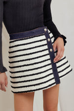 BONJOUR STRIPE WOVEN SKORT - By Baano