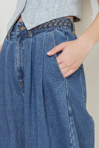 WESTERN RIVET DENIM PANTS - By Baano