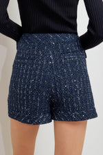 PARISIAN NAVY TWEED SKORT - By Baano
