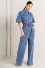 RELAX UTILITY DENIM JUMPSUIT Flying Tomato