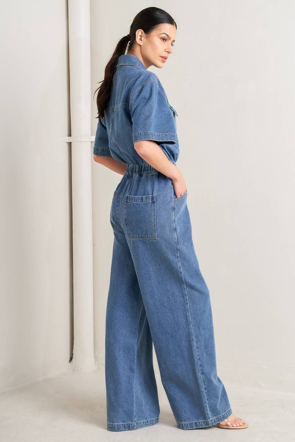 RELAX UTILITY DENIM JUMPSUIT Flying Tomato