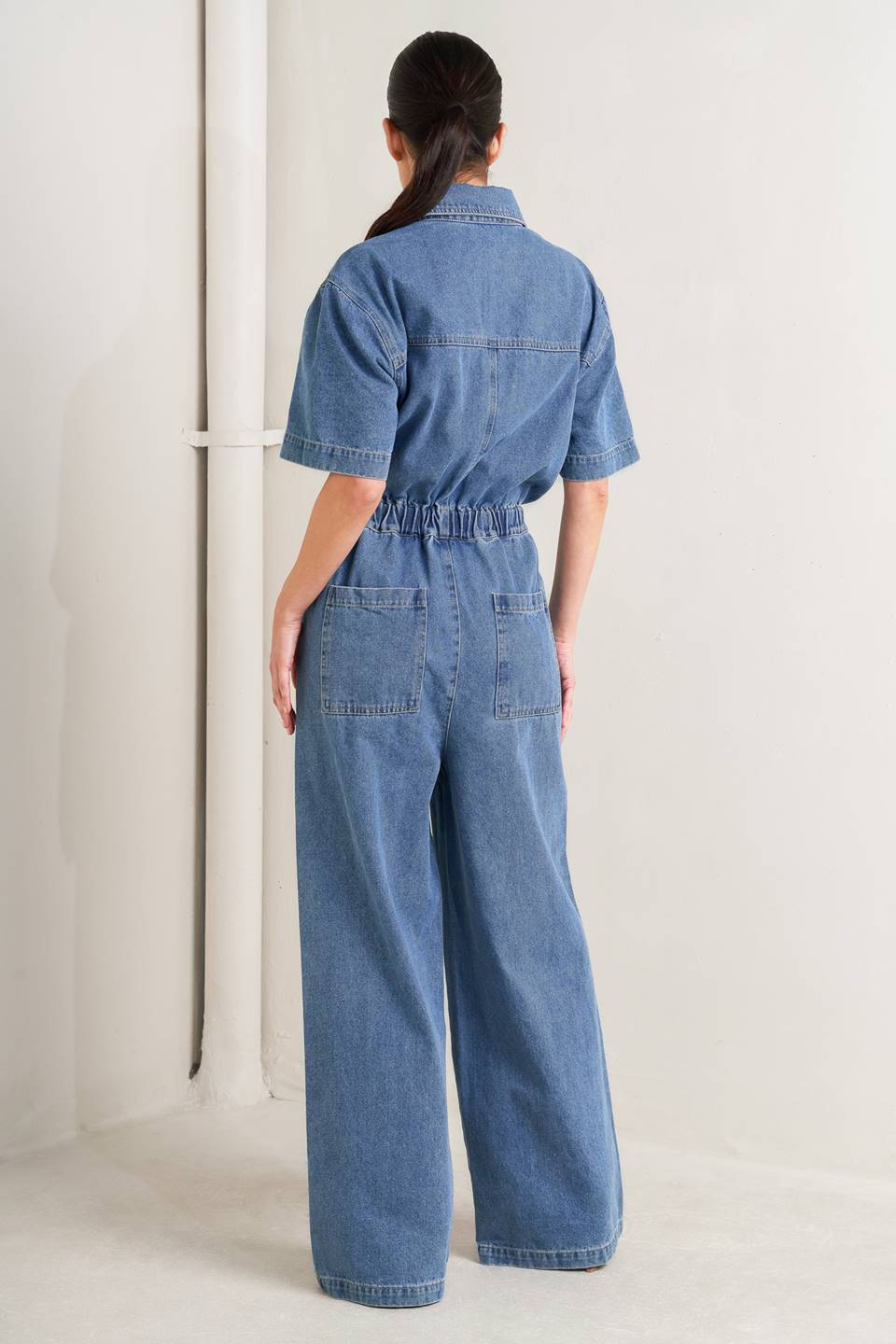 RELAX UTILITY DENIM JUMPSUIT Flying Tomato