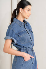 RELAX UTILITY DENIM JUMPSUIT Flying Tomato