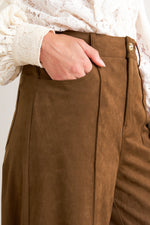 BROWN SUGAR FAUX SUEDE PANTS Flying Tomato