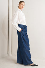 RELAXED TAILORED DENIM LOOSE FITTING PANTS Flying Tomato