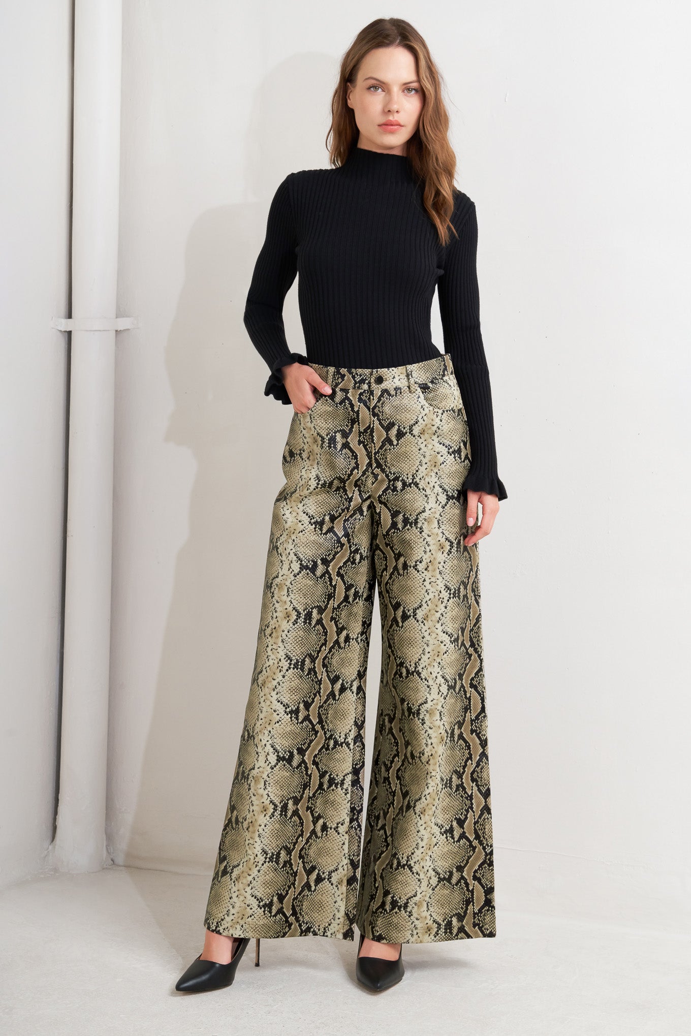 GLAM VENOM FAUX LEATHER PANTS - By Baano