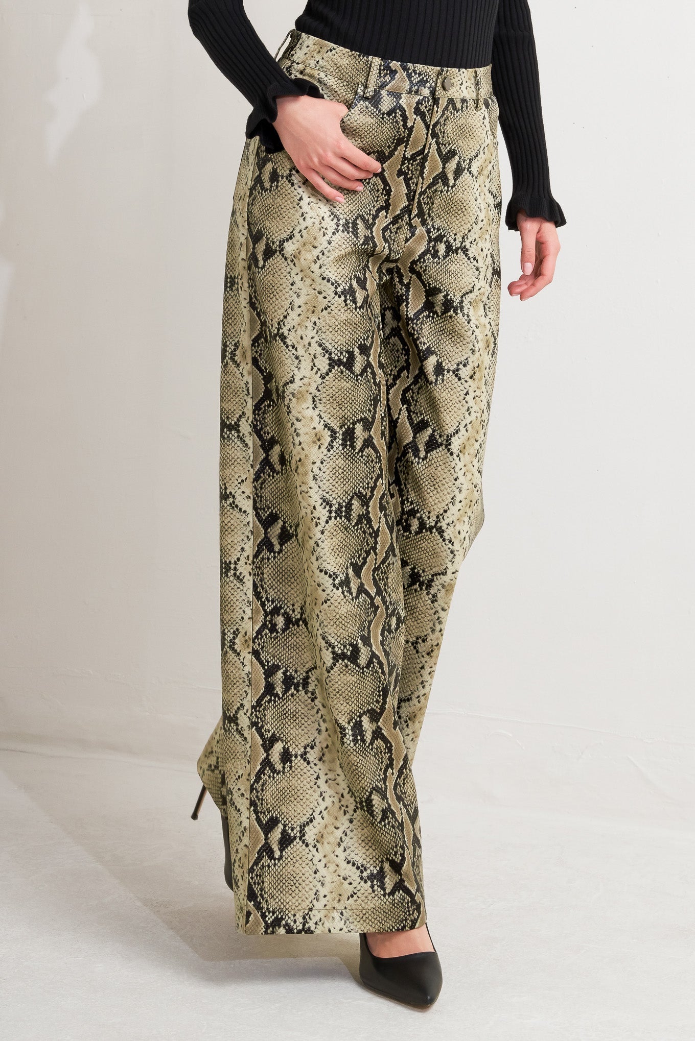 GLAM VENOM FAUX LEATHER PANTS - By Baano