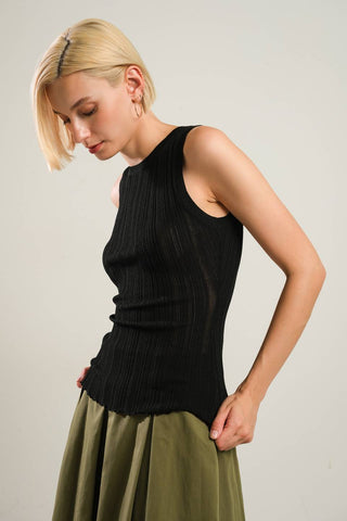 BE RIGHT BACK BLACK SWEATER TOP - By Baano