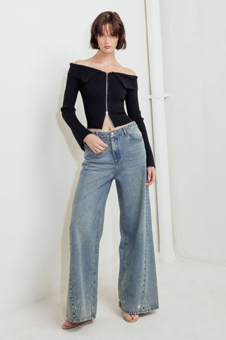 CHANGE OF PACE SWEATER TOP - By Baano