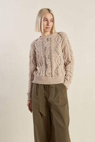 LITTLE BIT IN LOVE SWEATER KNIT TOP - By Baano